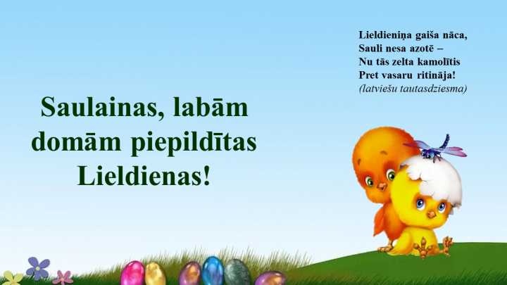 Priecīgas Lieldienas!