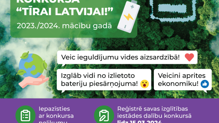 Zaļā josta aicina pievienoties Vislatvijas kampaņai Tīrai Latvijai  bateriju vākšanā