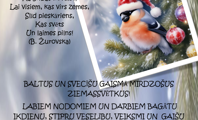 Daugavpils 9.PII sveic ziemas saulgriežus sagaidot